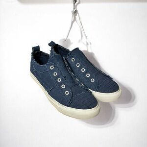 🌻Corkys Blue Denim Babalu Slip On Laceless Sneakers Size 7